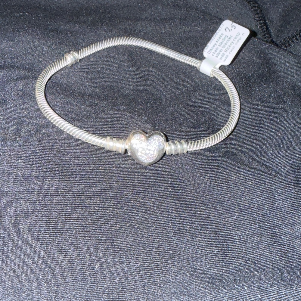 Pandora Silver Heart Charm Bracelet